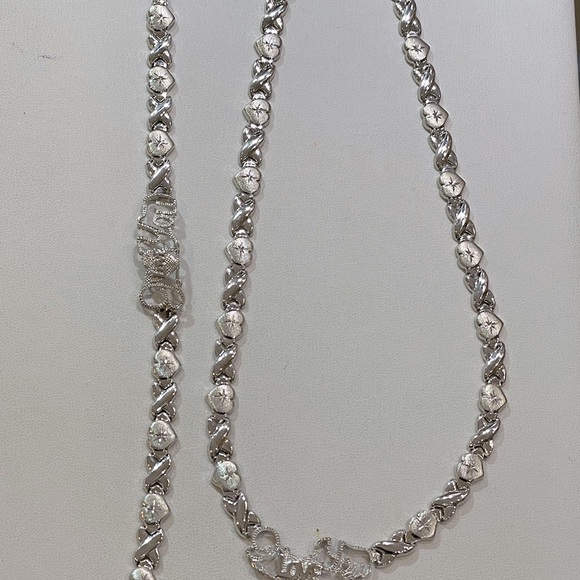 Sterling Silver “I LOVE YOU” x heart set - Picture 4 of 5